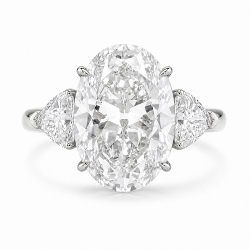 GIA Certified 3.38 Carat F VS2 Oval Brilliant Diamond White Gold Ring